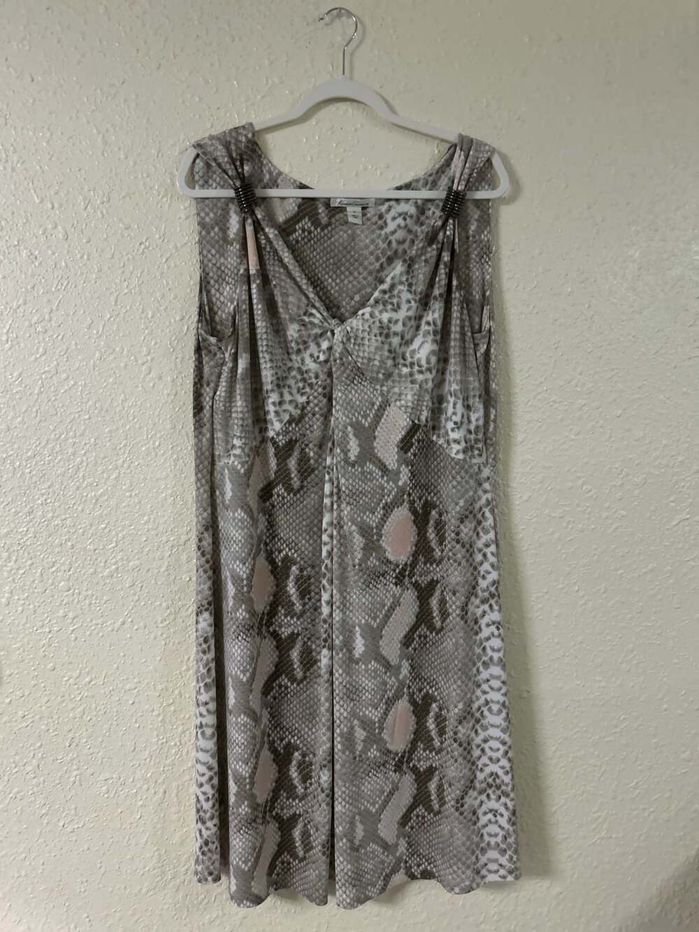 Kenneth Cole New York Dress Size 2X Snakeskin Print Sleeveless